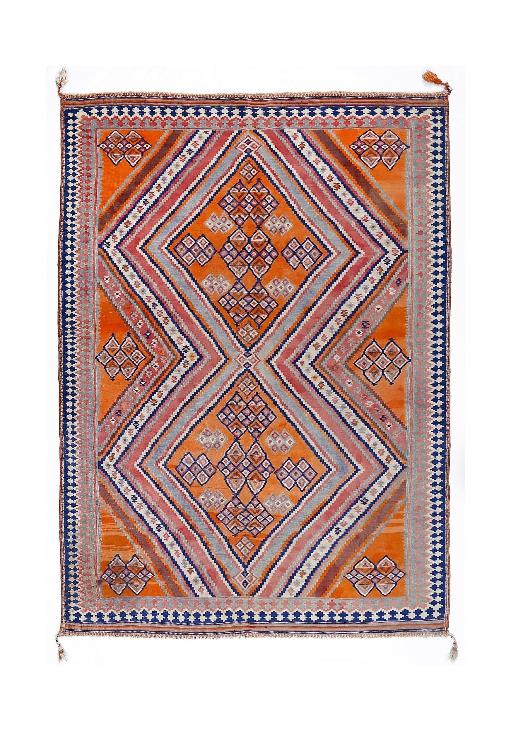 Vintage Persian Qashqai Kilim