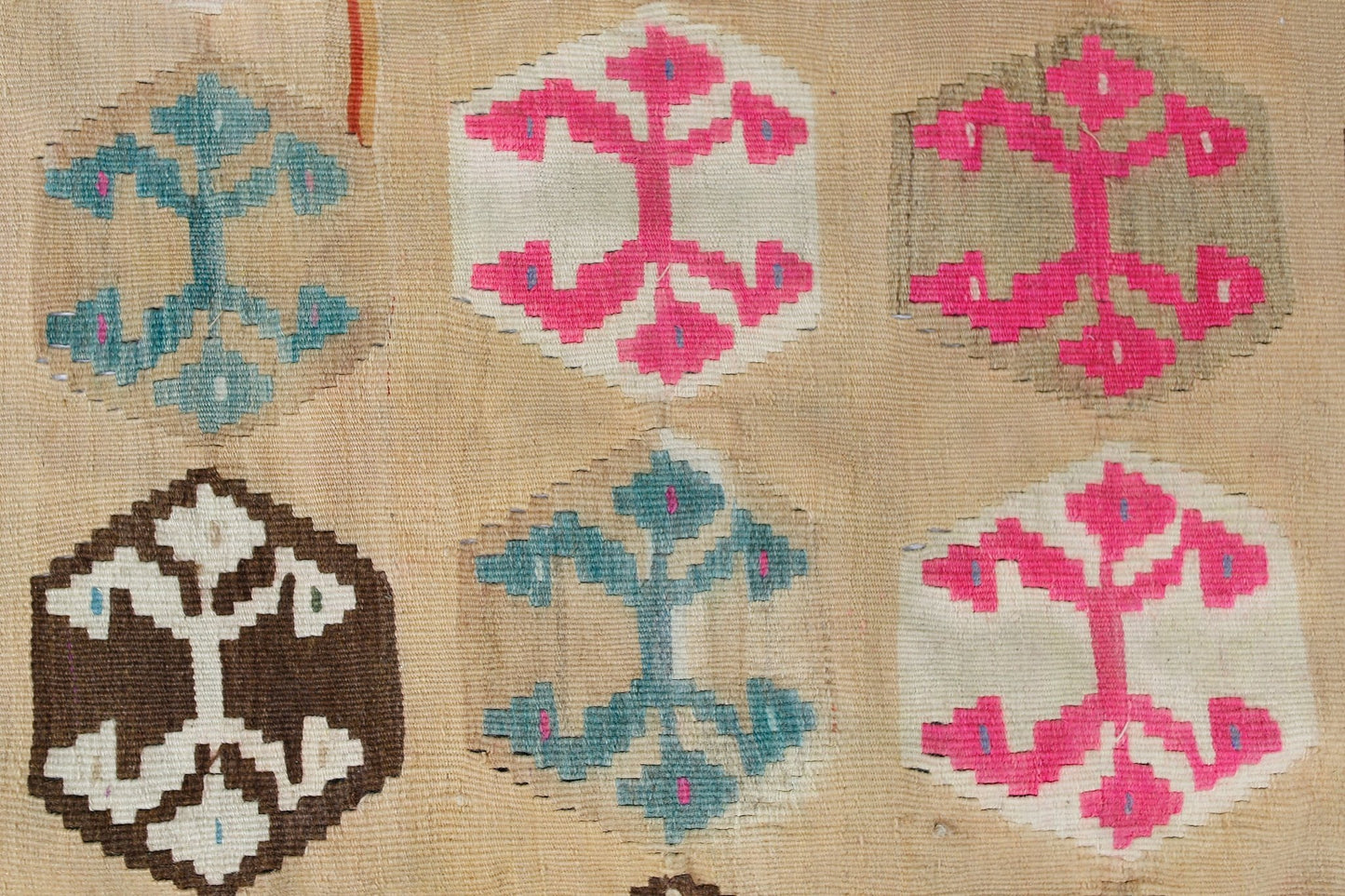 Handmade Vintage Persian Kilim | 261 x 161 cm | 8'7" x 5'3" - Najaf Rugs & Textile