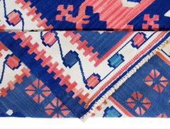 Handmade Vintage Persian Ghasghai Kilim | 263 x 216 cm | 8'7" x 7'1" - Najaf Rugs & Textile
