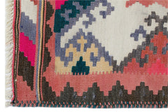 Handmade Vintage Persian Ghasghai Kilim | 265 x 154 cm | 8'8" x 5' - Najaf Rugs & Textile