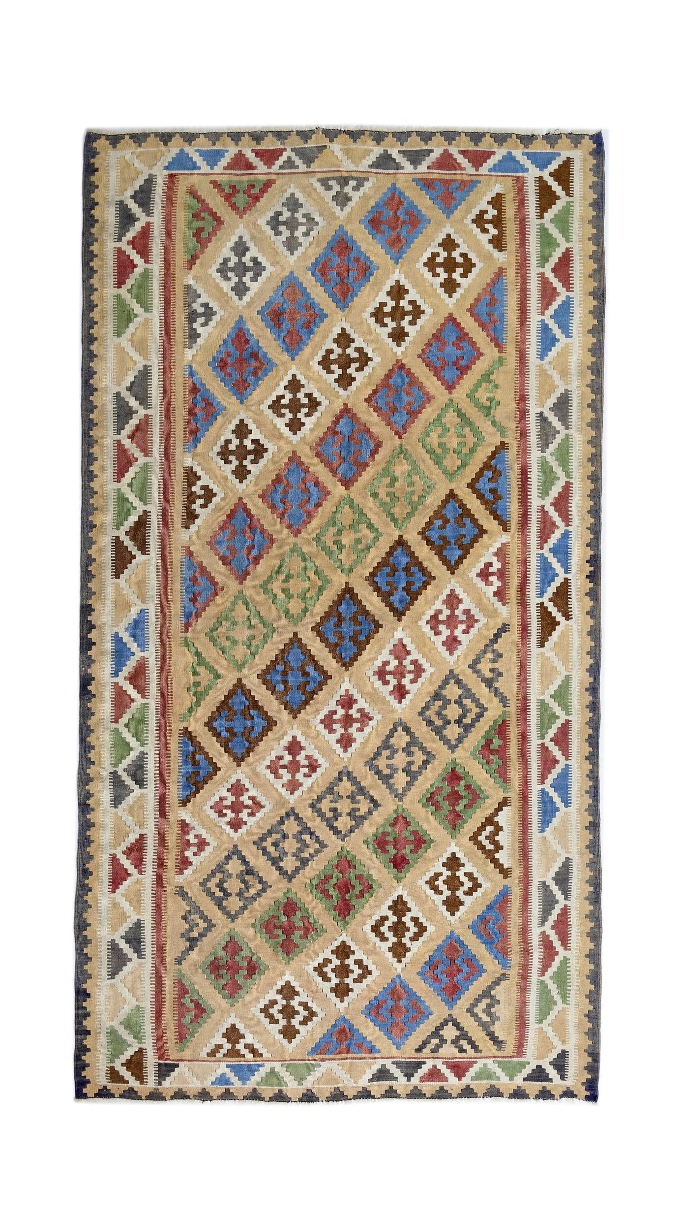 Vintage Persian Qashqai Kilim