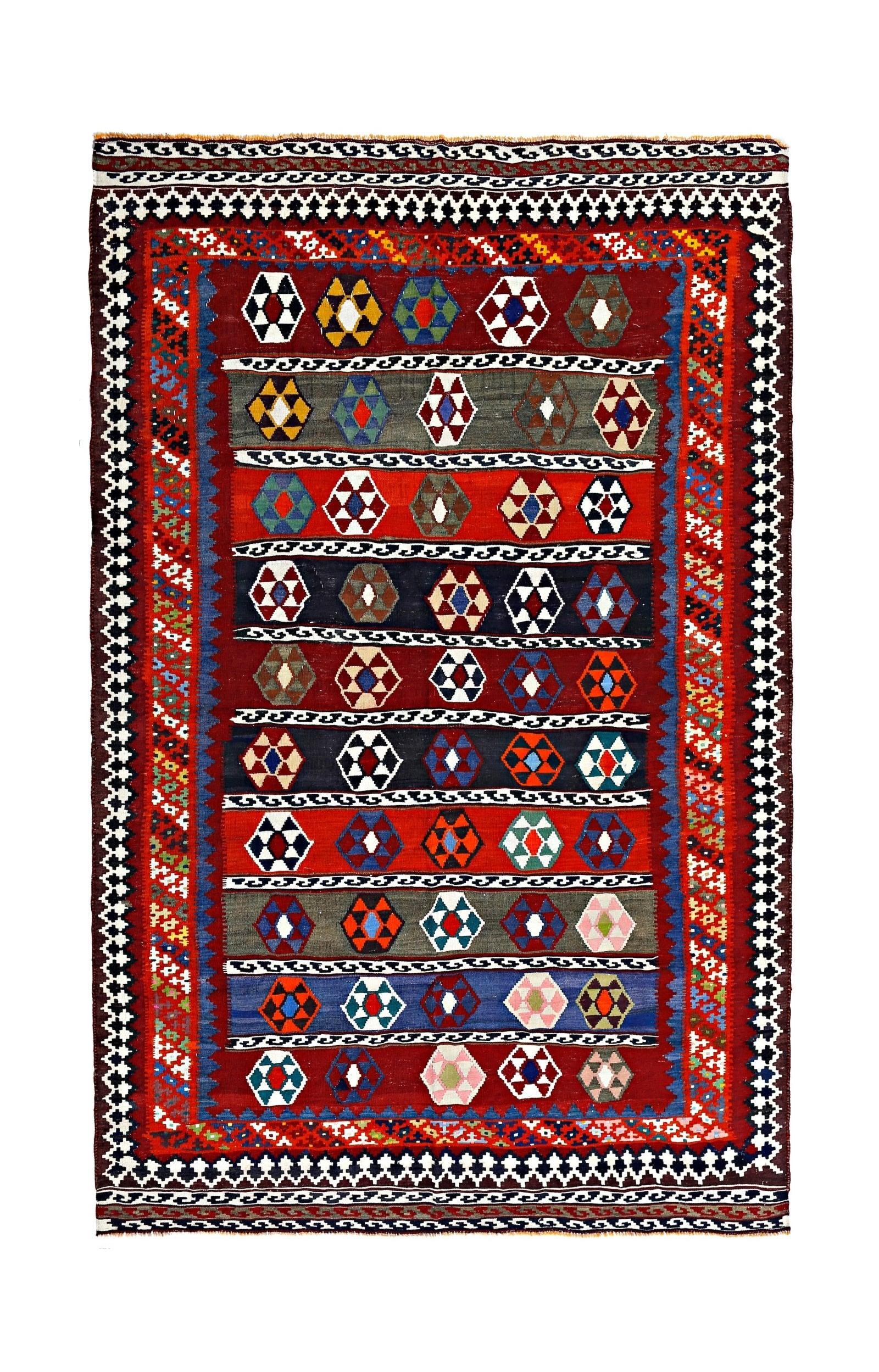 Vintage Persian Qashqai Kilim