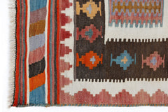 Handmade Vintage Persian Ghasghai Kilim | 279 x 153 cm | 9'2" x 5' - Najaf Rugs & Textile