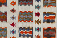 Handmade Vintage Persian Ghasghai Kilim | 279 x 153 cm | 9'2" x 5' - Najaf Rugs & Textile