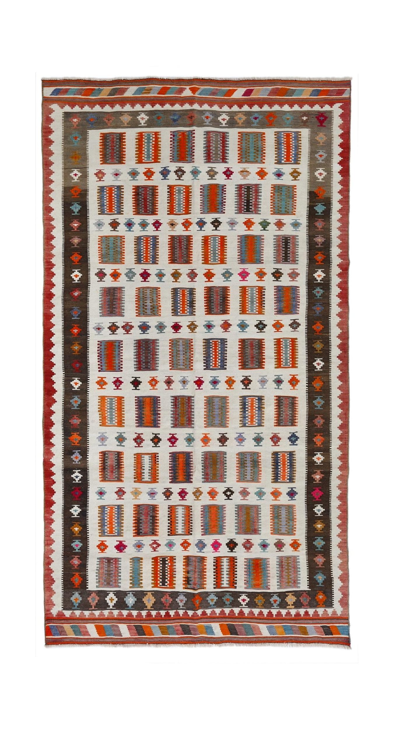 Vintage Persian Qashqai Kilim