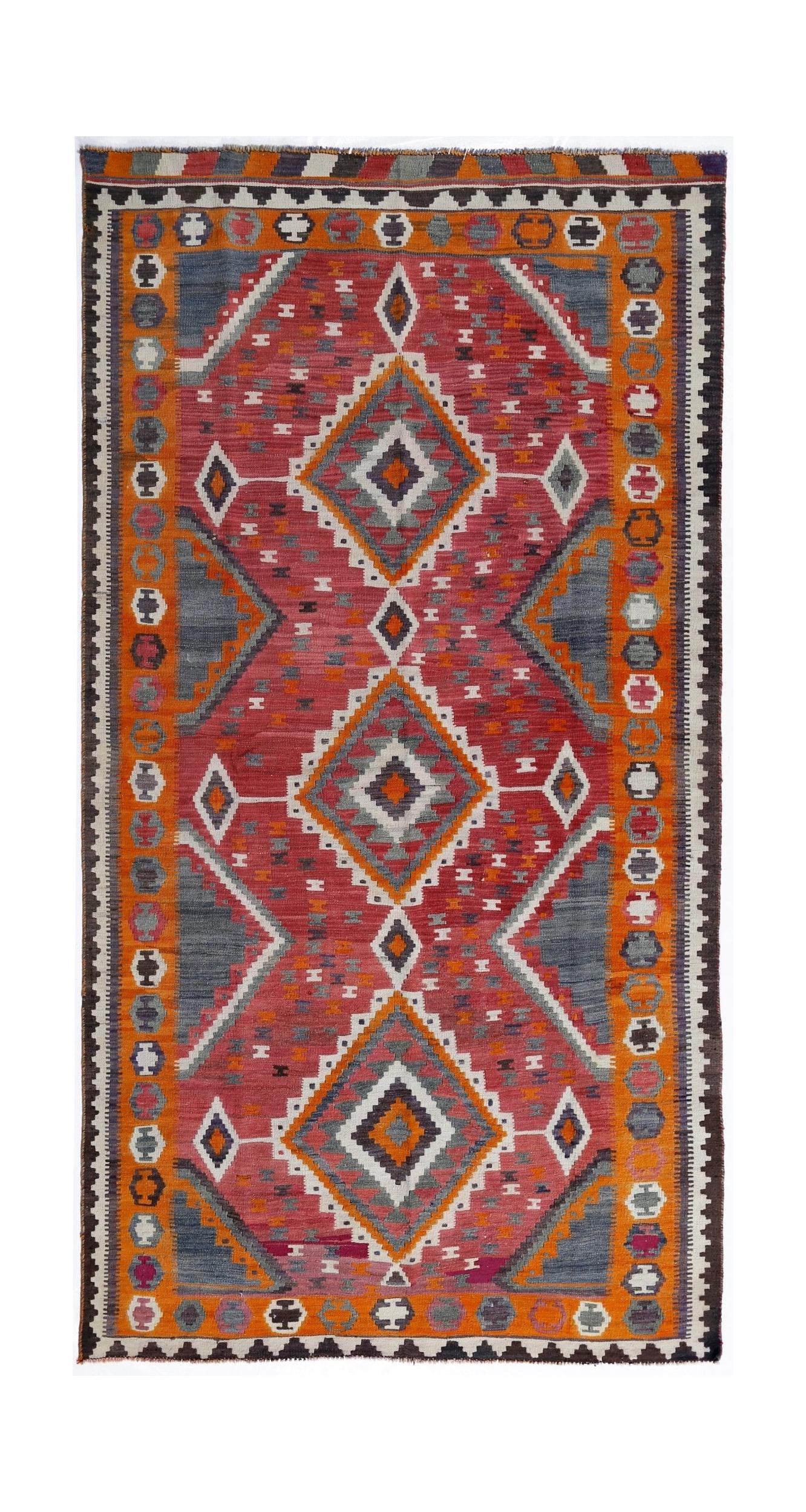 Vintage Persian Qashqai Kilim
