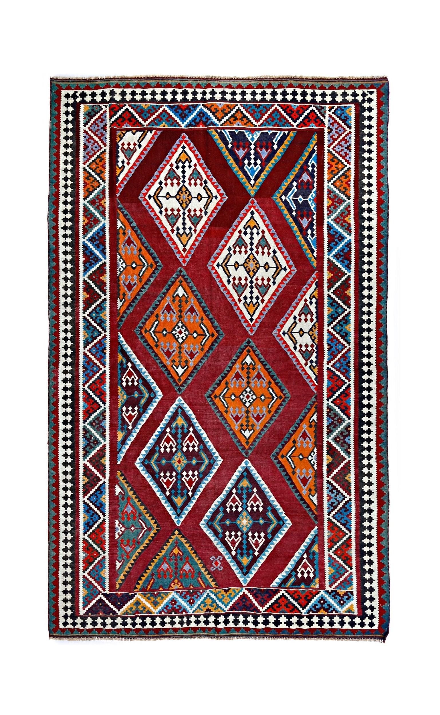 Vintage Persian Qashqai Kilim