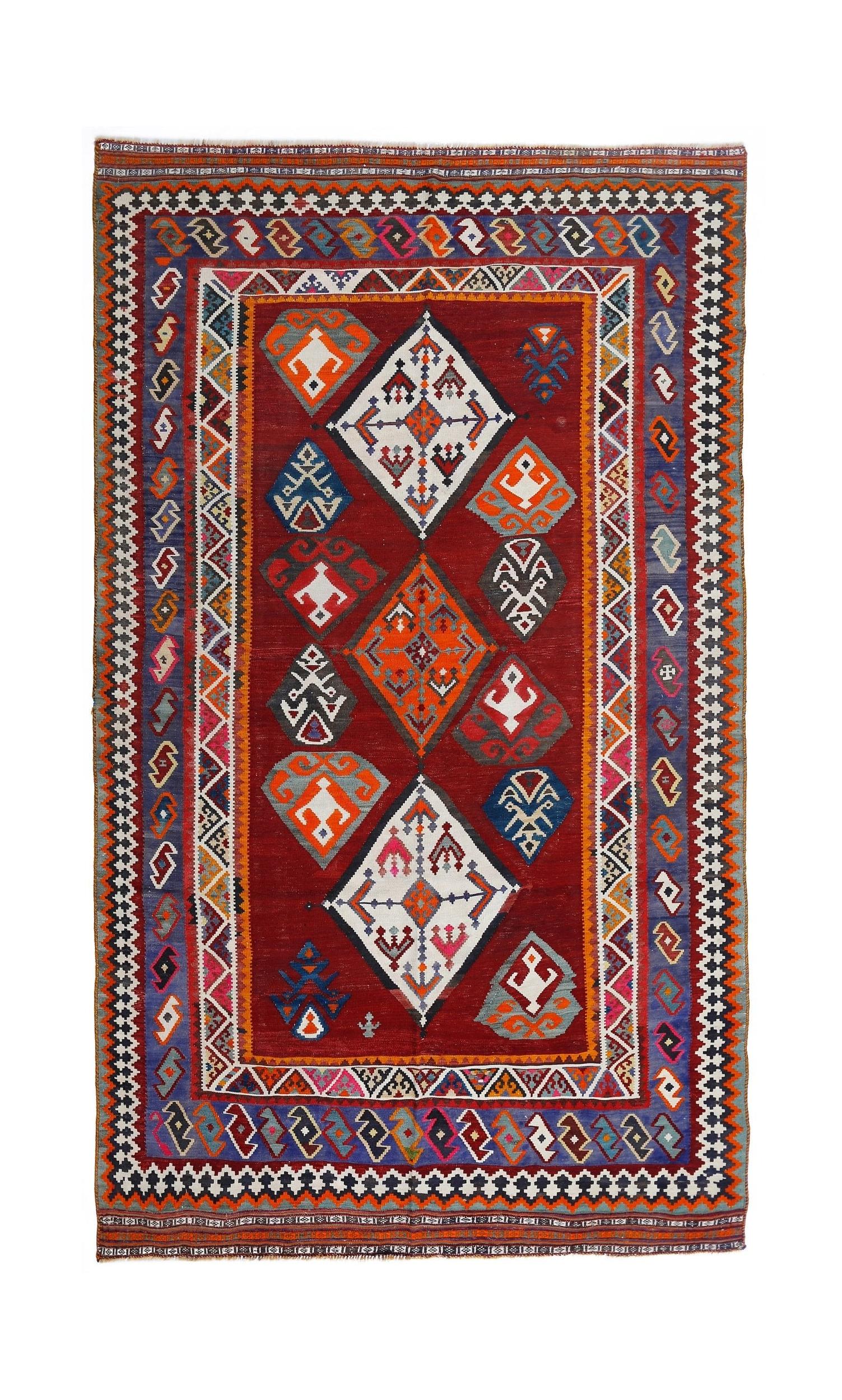 Vintage Persian Qashqai Kilim