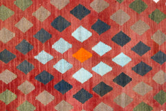 Handmade Vintage Persian Ghasghai Kilim | 288 x 159 cm | 9'6" x 5'2" - Najaf Rugs & Textile