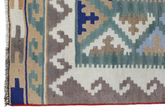 Handmade Vintage Persian Ghasghai Kilim | 289 x 158 cm | 9'6" x 5'2" - Najaf Rugs & Textile
