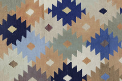 Handmade Vintage Persian Ghasghai Kilim | 289 x 158 cm | 9'6" x 5'2" - Najaf Rugs & Textile