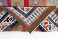 Handmade Vintage Persian Qashqai Kilim | 295 x 153 cm | 9'8" x 5' - Najaf Rugs & Textile