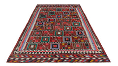 Handmade Vintage Persian Qashqai Kashkuli Kilim | 299 x 173 cm | 9'10" x 5'8" - Najaf Rugs & Textile