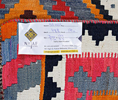 Handmade Vintage Persian Ghasghai Kilim | 300 x 144 cm | 9'10" x 4'8" - Najaf Rugs & Textile