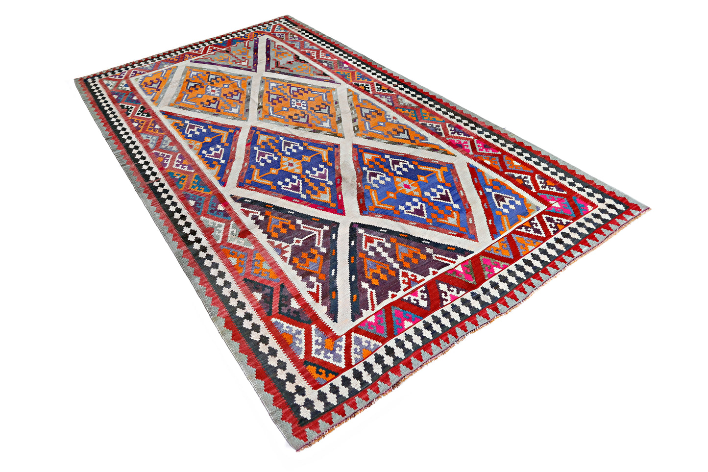 Vintage Persian Qashqai Kilim