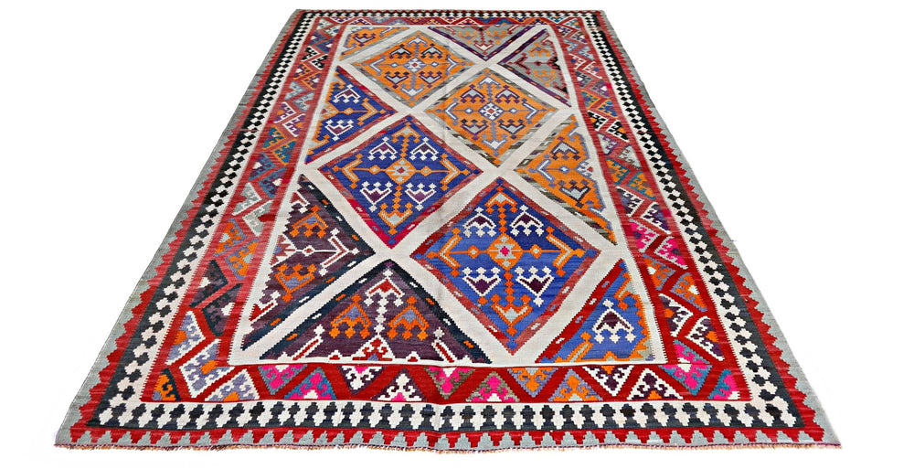 Vintage Persian Qashqai Kilim