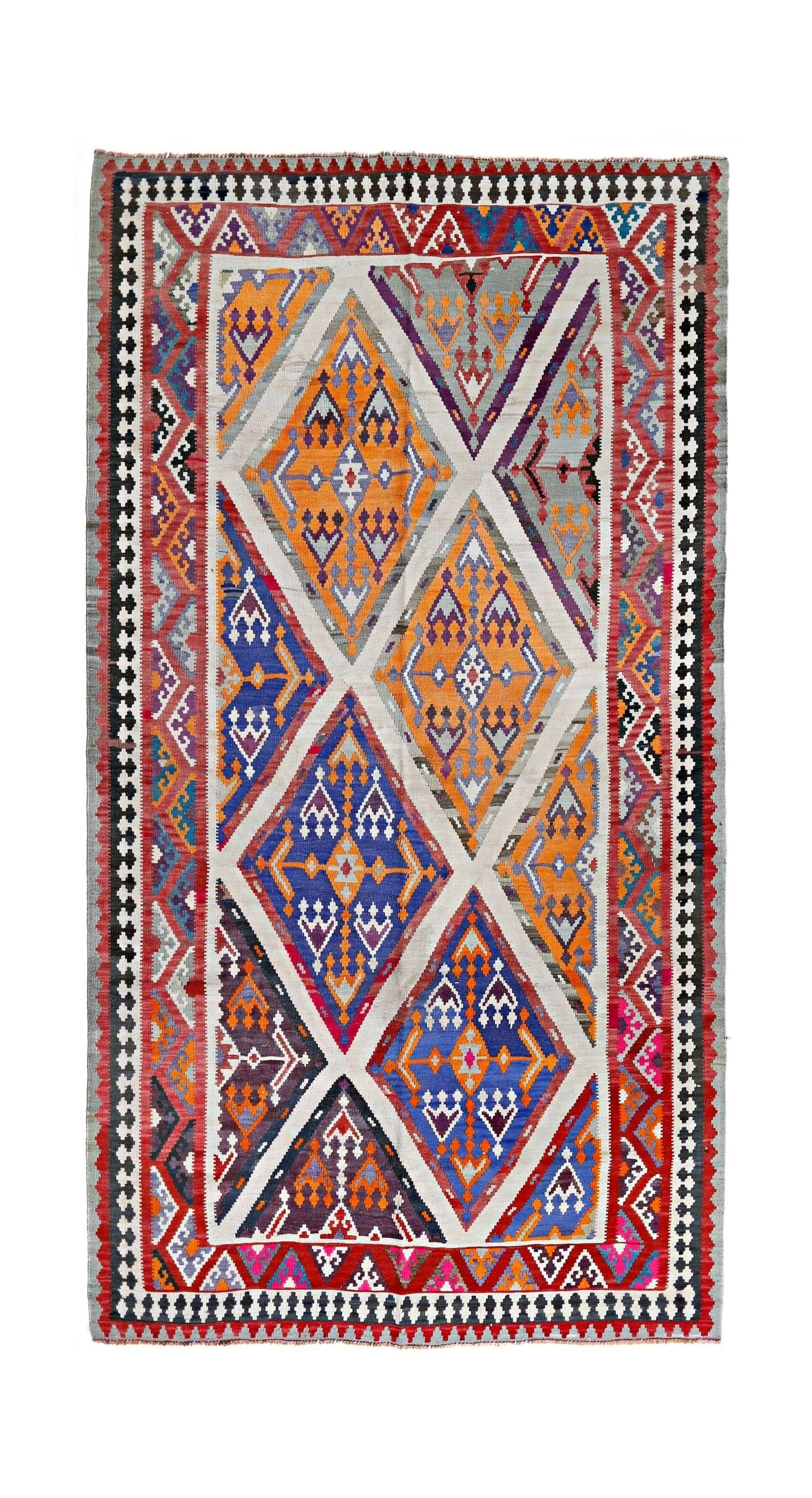 Vintage Persian Qashqai Kilim