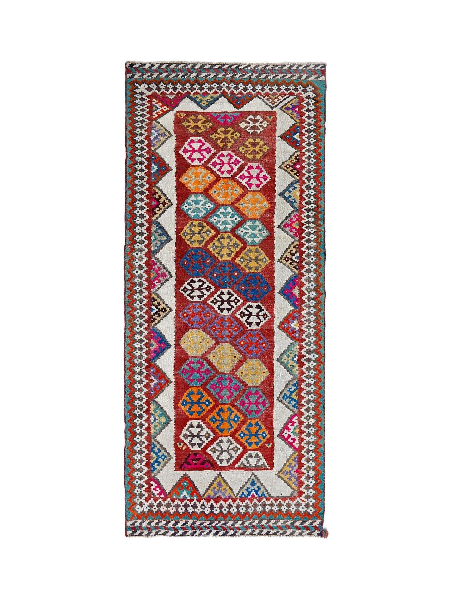 Vintage Persian Qashqai Kilim Runner
