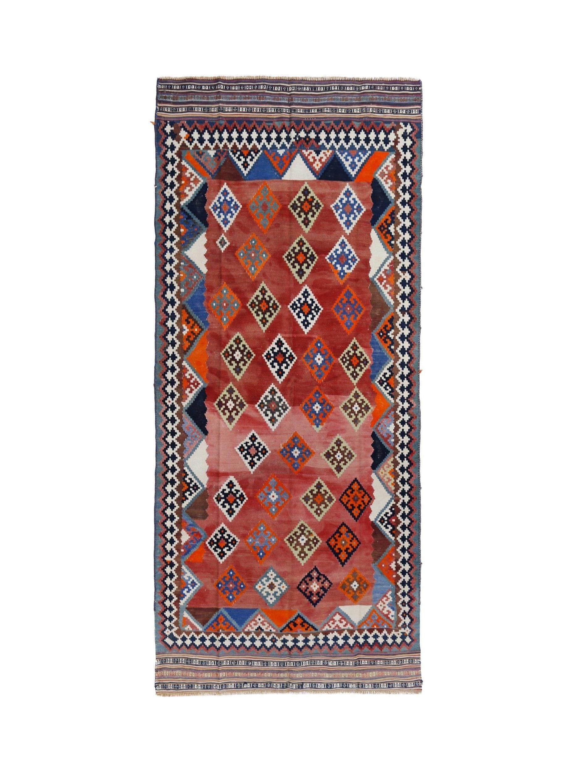 Vintage Persian Qashqai Kilim Runner