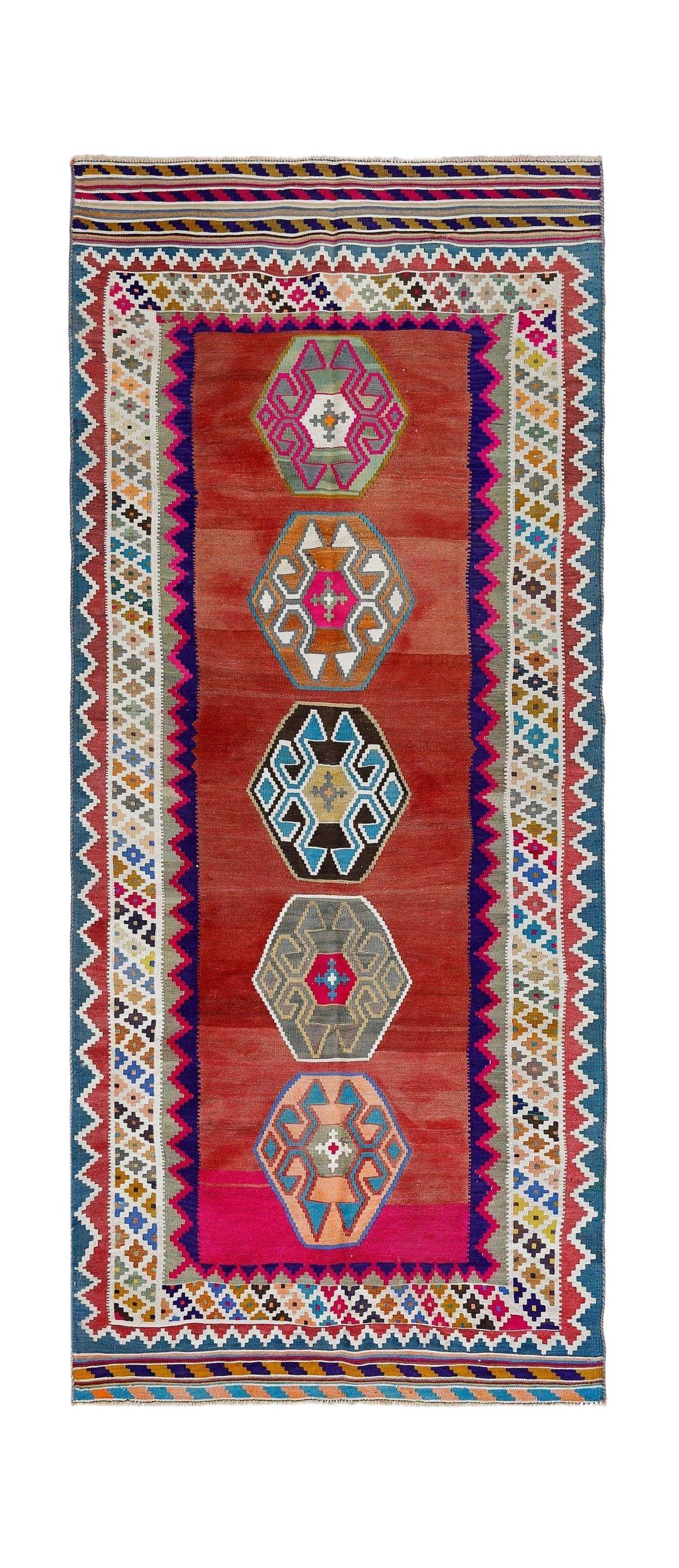 Vintage Persian Qashqai Kilim Runner