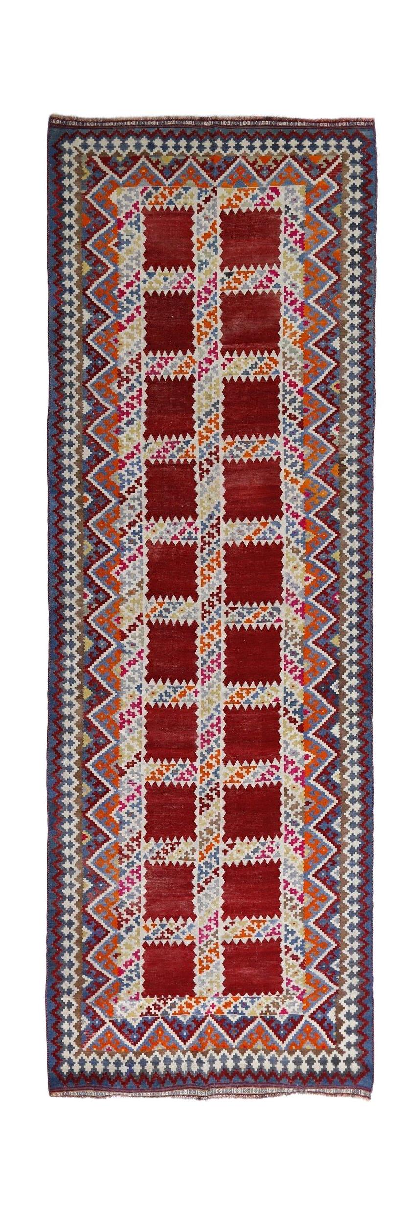 Vintage Persian Qashqai Kilim Runner
