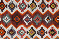 Handmade Vintage Persian Kilim Hallway Runner | 461 x 136 cm | 15'1" x 4'5" - Najaf Rugs & Textile