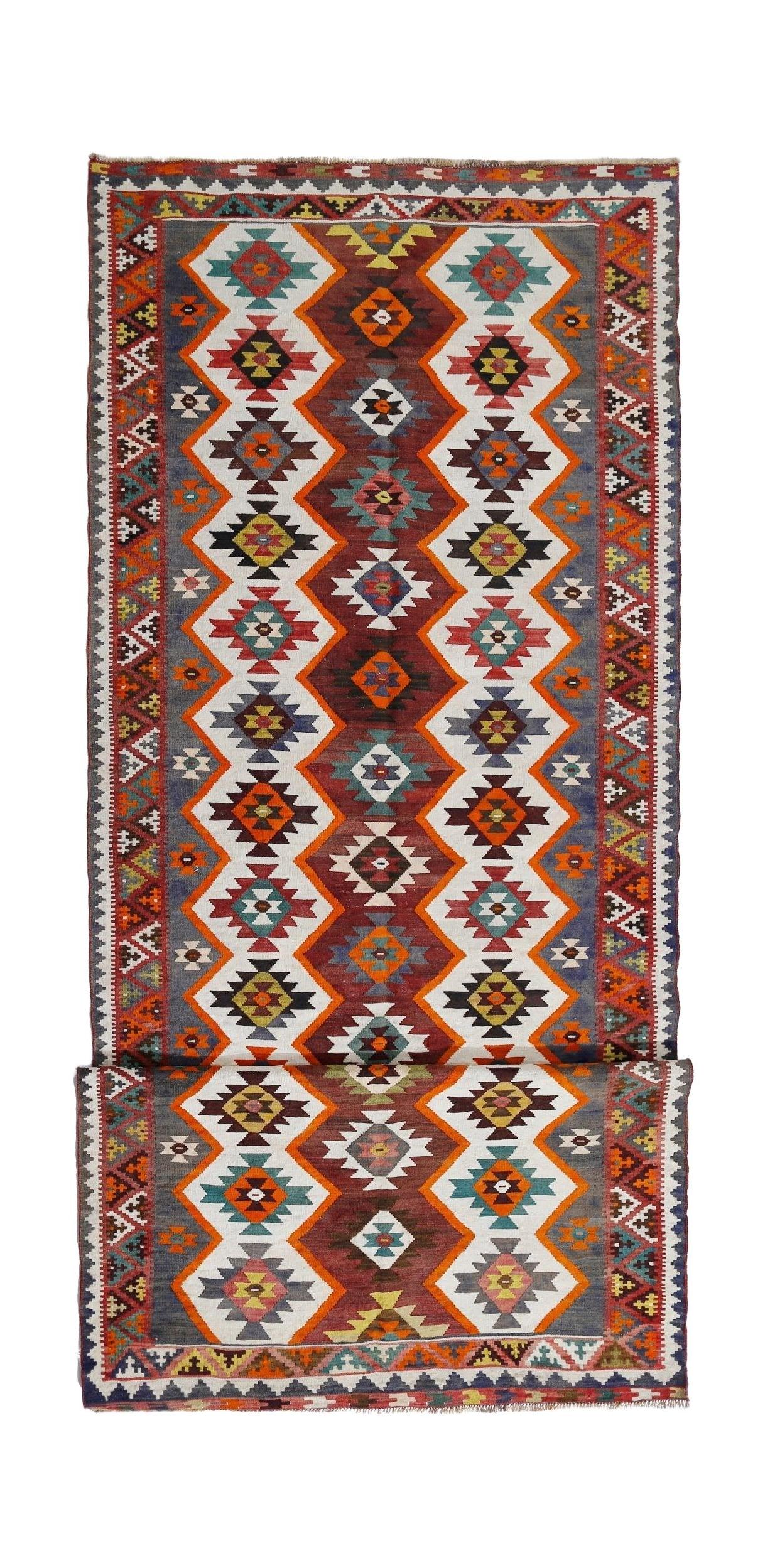 Vintage Persian Qashqai Kilim Runner