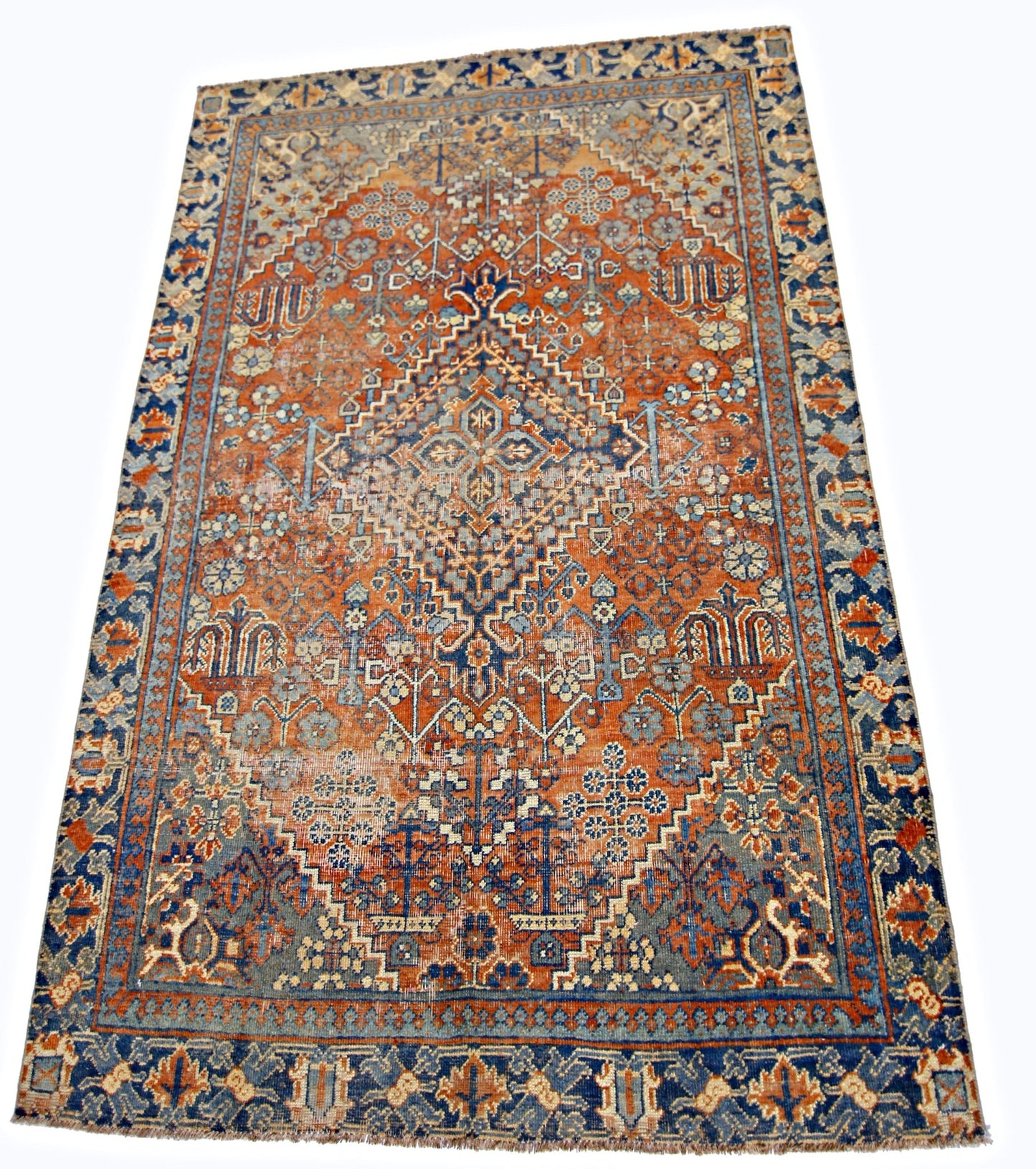 Handmade Vintage Persian Ghashghai Rug | 182 x 122 cm | 6' x 4' - Najaf Rugs & Textile