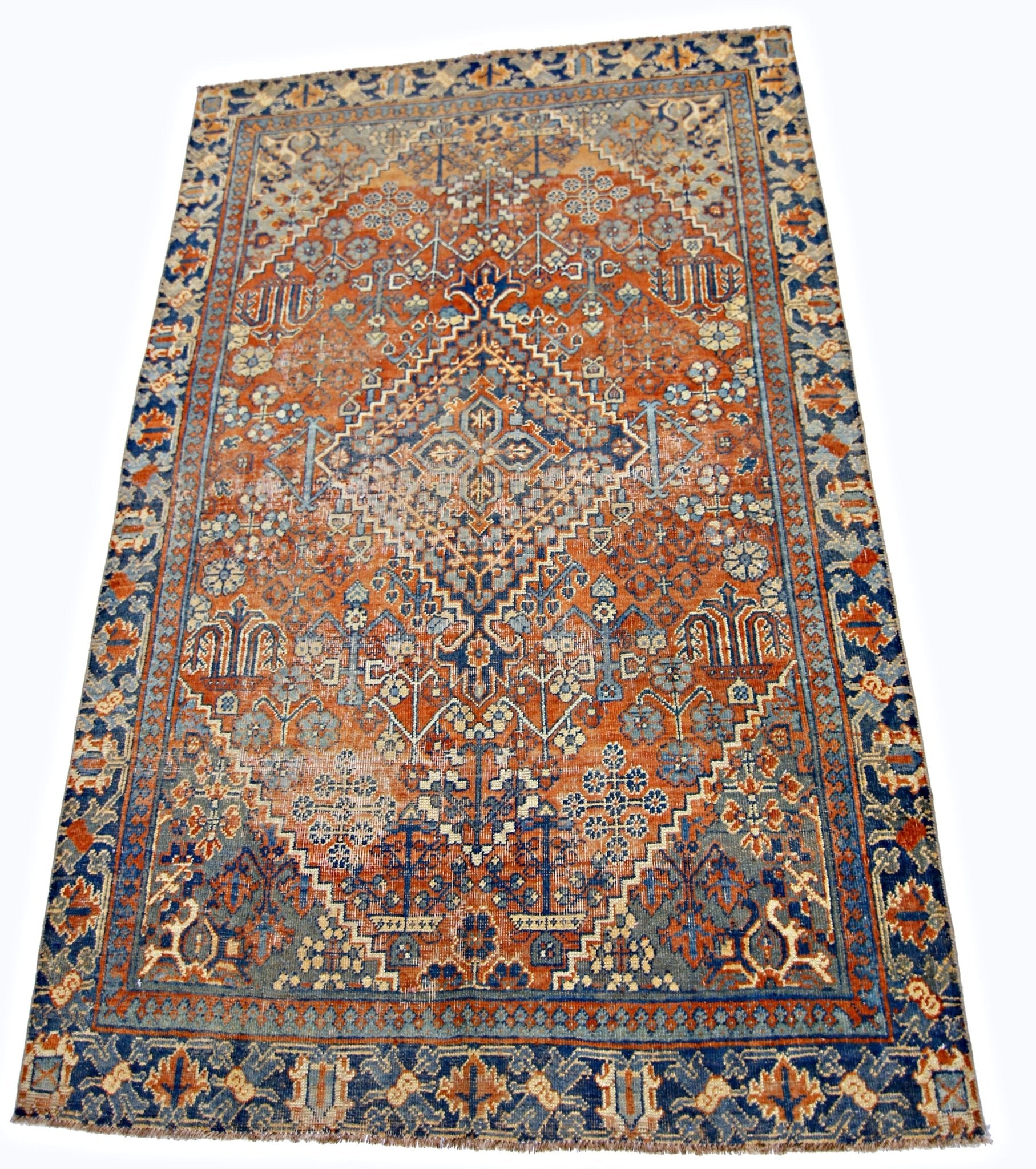 Handmade Vintage Persian Ghashghai Rug | 182 x 122 cm | 6' x 4' - Najaf Rugs & Textile