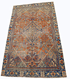 Handmade Vintage Persian Ghashghai Rug | 182 x 122 cm | 6' x 4' - Najaf Rugs & Textile