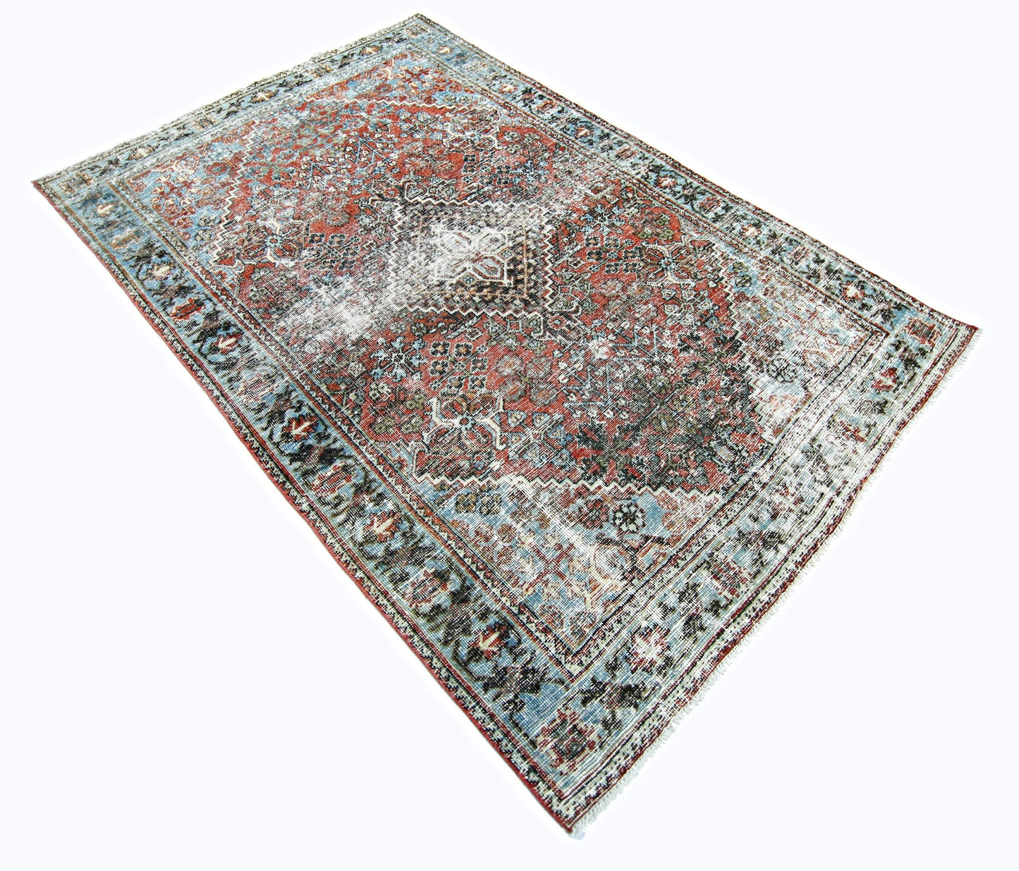 Handmade Vintage Persian Ghashghai Rug | 194 x 127 cm | 6'4" x 4'2" - Najaf Rugs & Textile