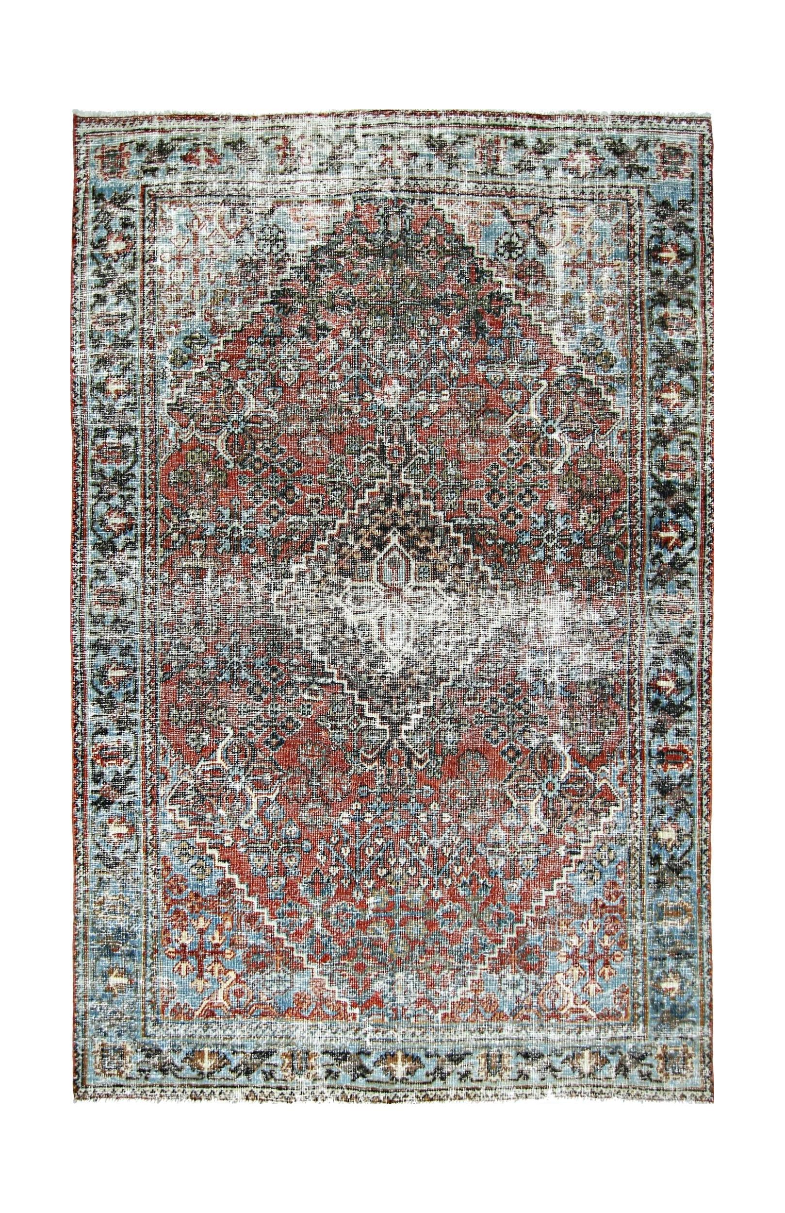 Handmade Vintage Persian Ghashghai Rug | 194 x 127 cm | 6'4" x 4'2" - Najaf Rugs & Textile