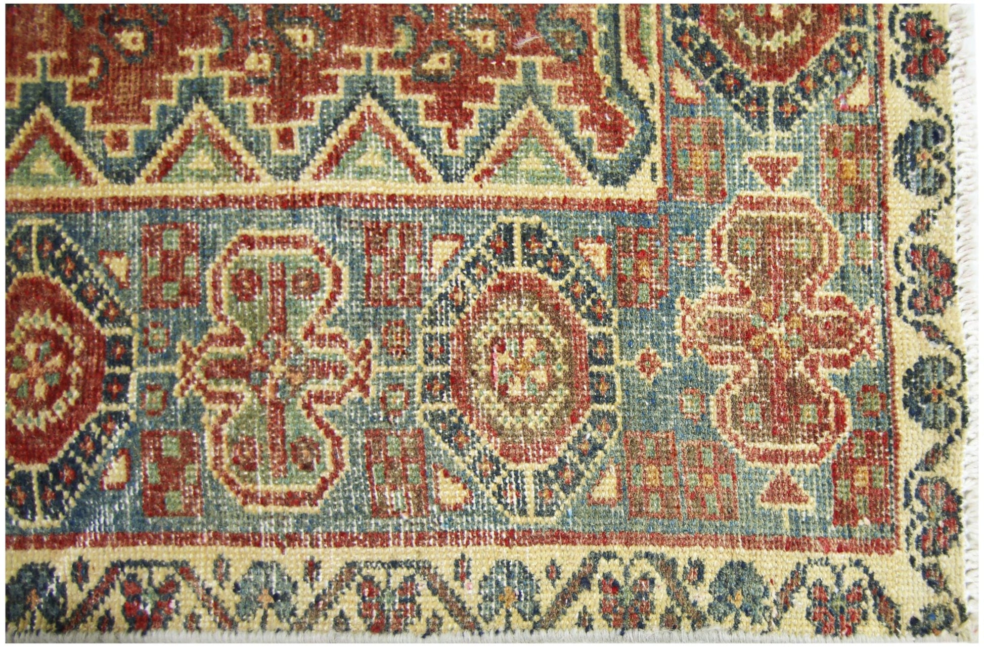 Handmade Vintage Persian Rug | 222 x 178 cm | 7'3" x 5'10" - Najaf Rugs & Textile