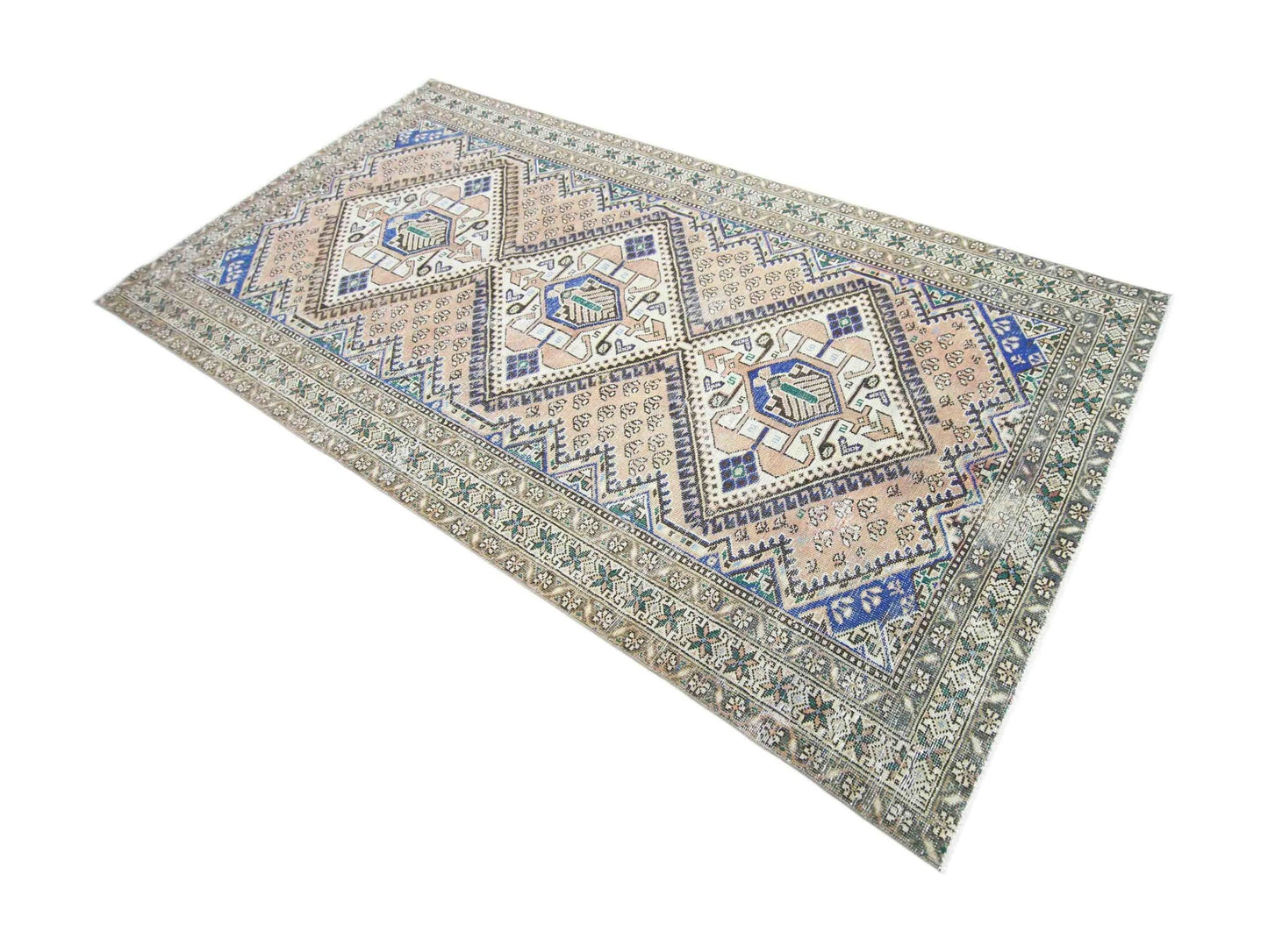 Handmade Vintage Persian Ghashghai Rug | 297 x 152 cm | 9'9" x 5' - Najaf Rugs & Textile