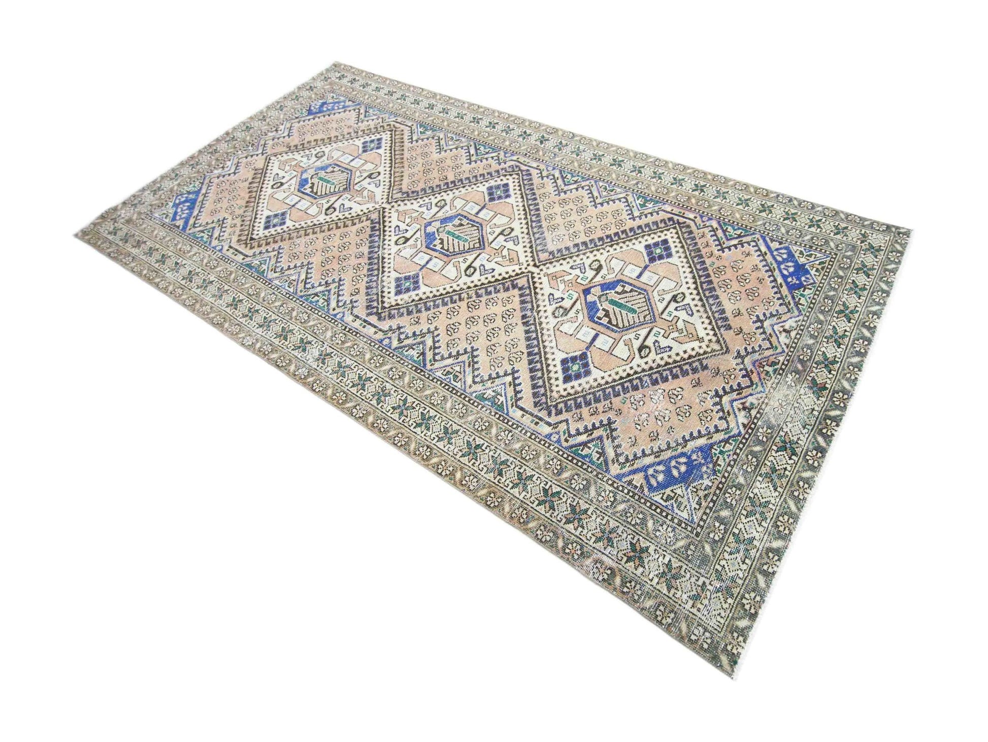 Handmade Vintage Persian Ghashghai Rug | 297 x 152 cm | 9'9" x 5' - Najaf Rugs & Textile
