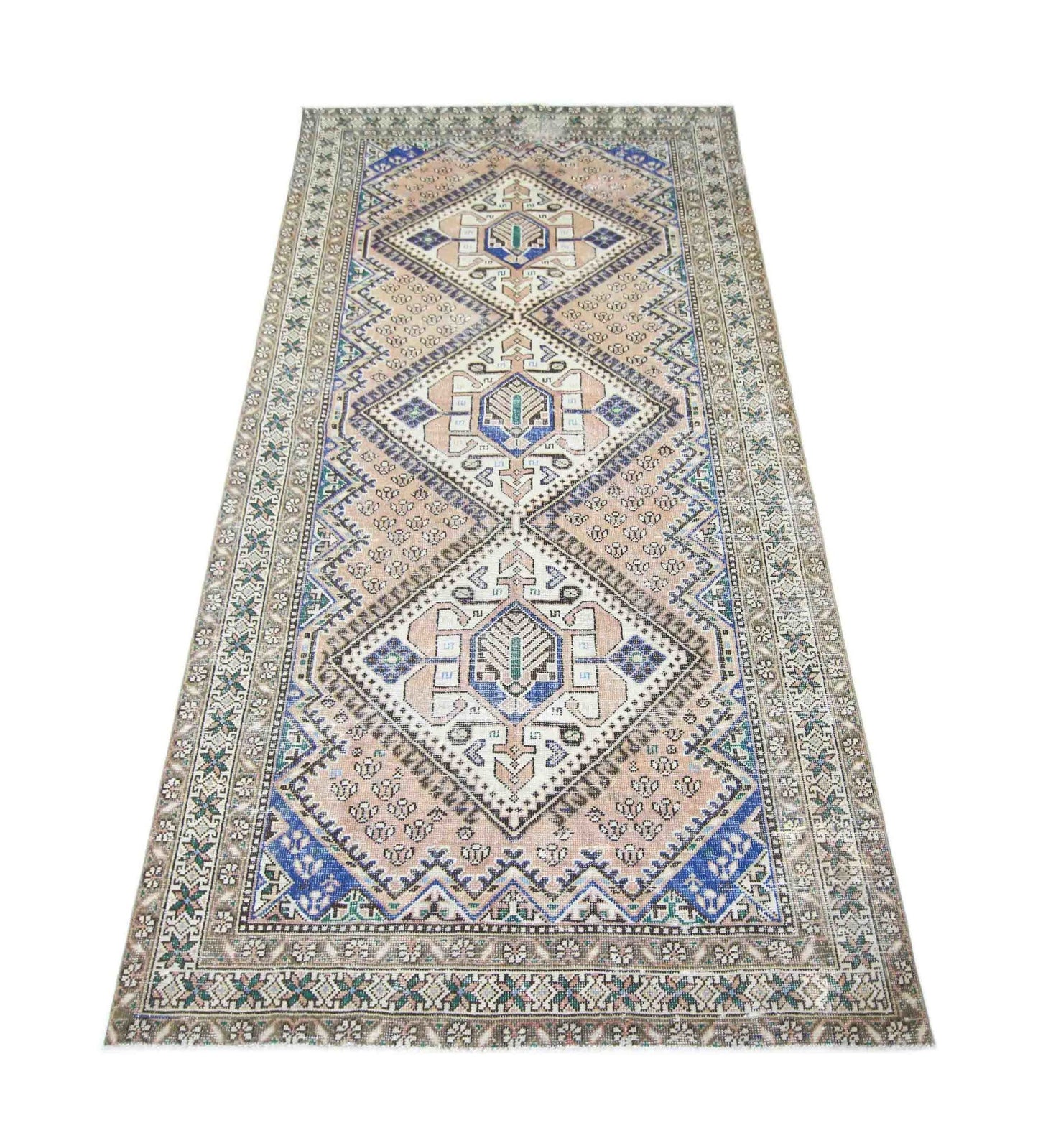 Handmade Vintage Persian Ghashghai Rug | 297 x 152 cm | 9'9" x 5' - Najaf Rugs & Textile