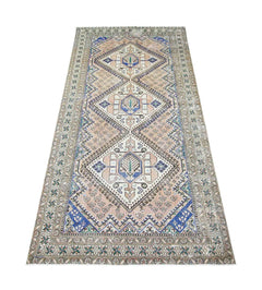 Handmade Vintage Persian Ghashghai Rug | 297 x 152 cm | 9'9" x 5' - Najaf Rugs & Textile