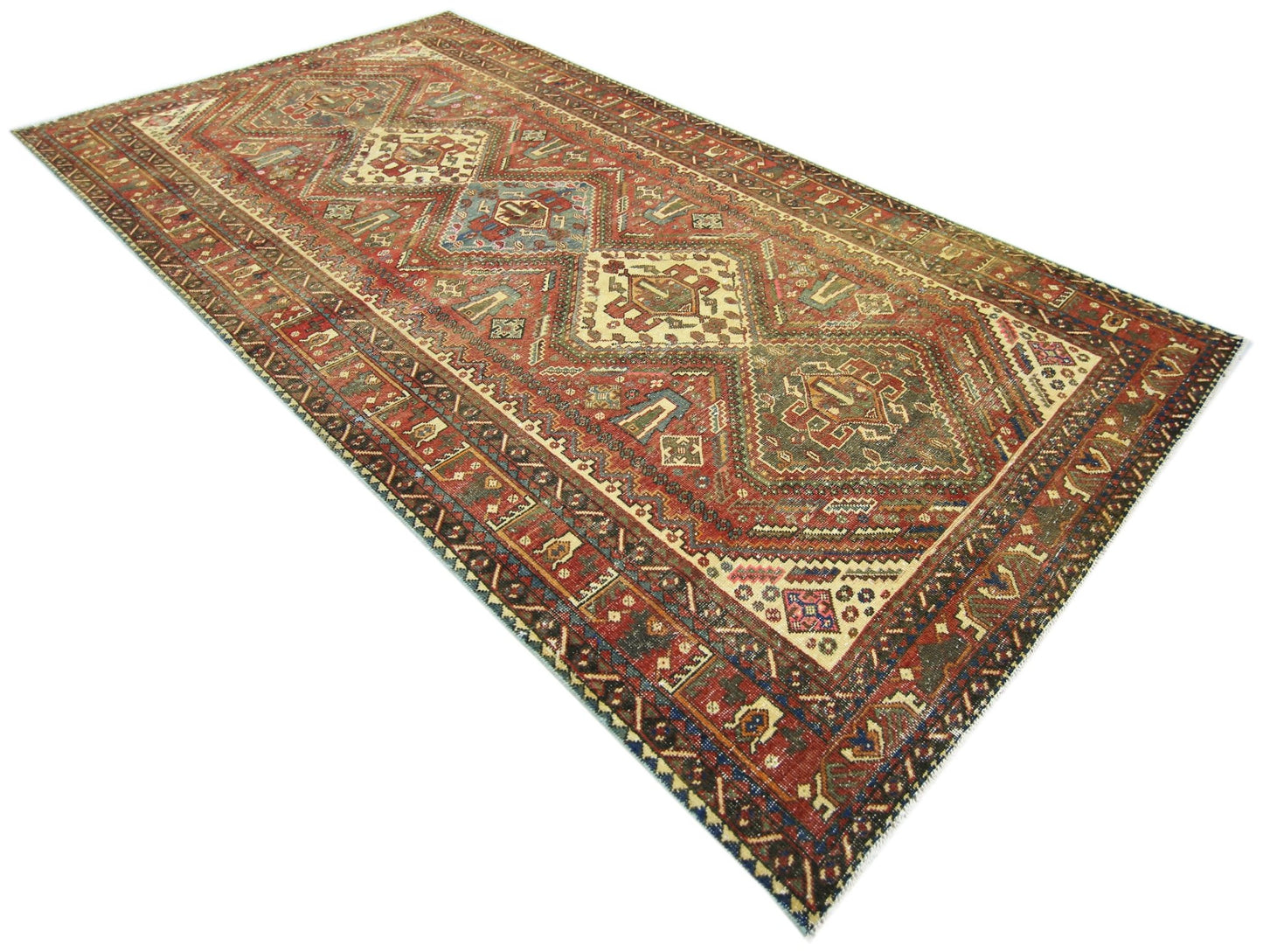 Handmade Vintage Persian Rug | 302 x 155 cm | 9'11" x 5'1" - Najaf Rugs & Textile