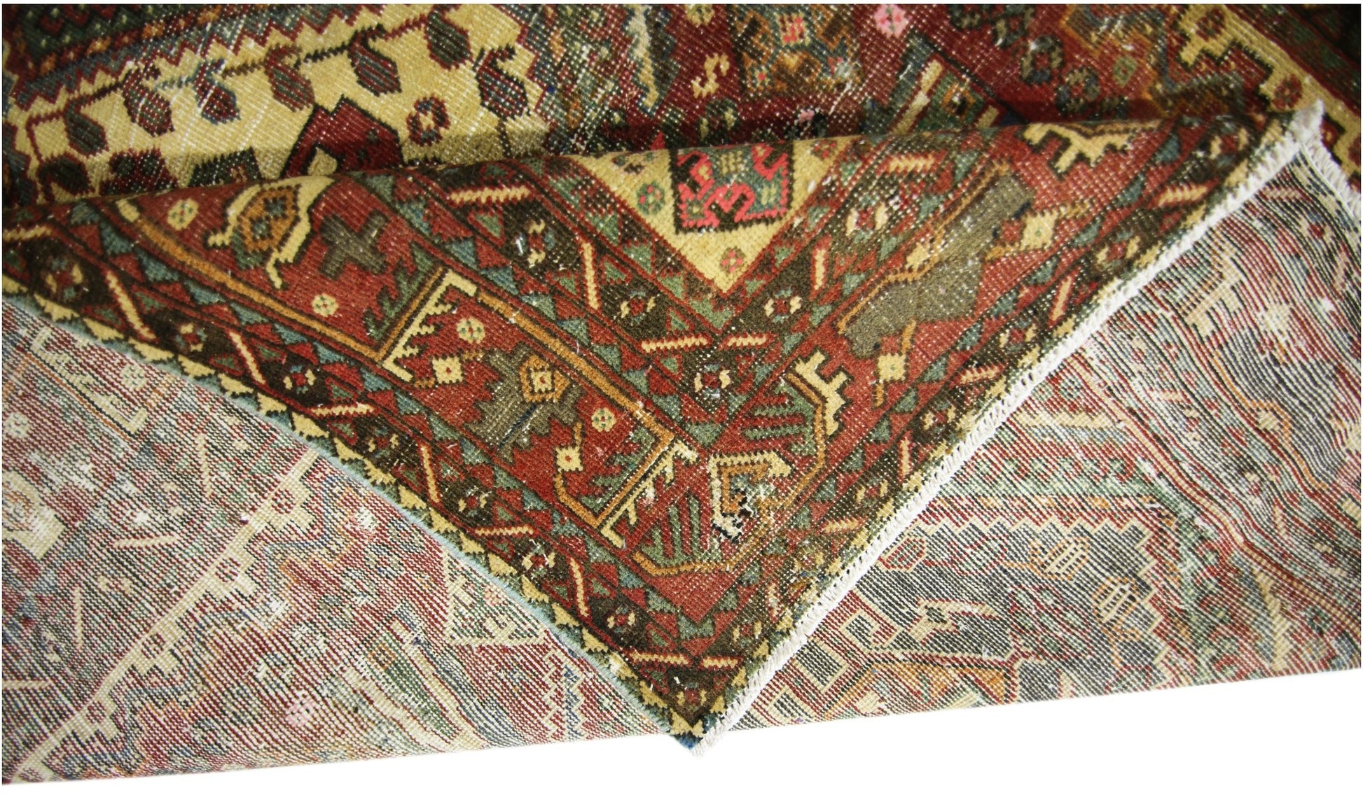 Handmade Vintage Persian Rug | 302 x 155 cm | 9'11" x 5'1" - Najaf Rugs & Textile