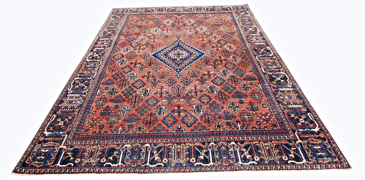 Handmade Vintage Persian Ghashghai Rug | 302 x 207 cm | 10'1" x 6'9" - Najaf Rugs & Textile
