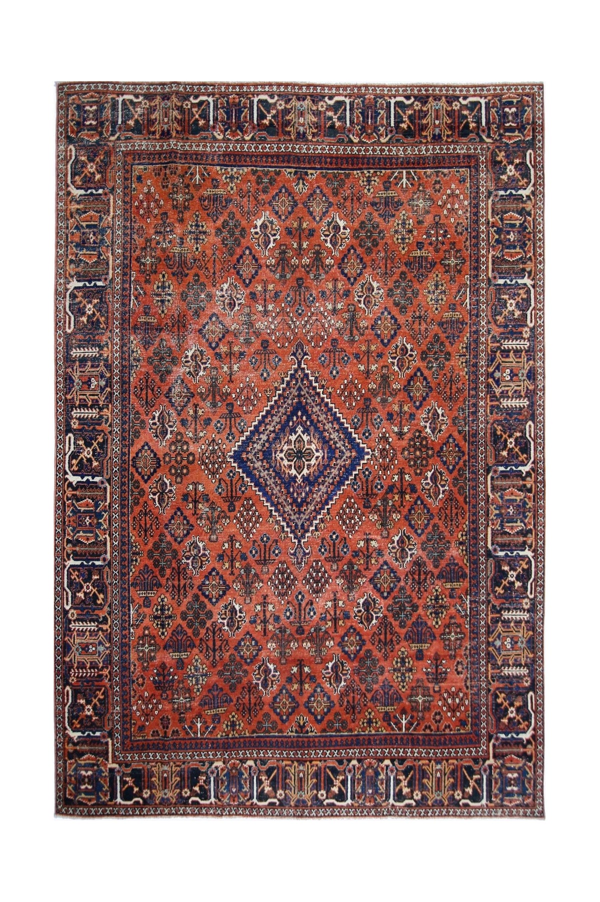 Handmade Vintage Persian Ghashghai Rug | 302 x 207 cm | 10'1" x 6'9" - Najaf Rugs & Textile
