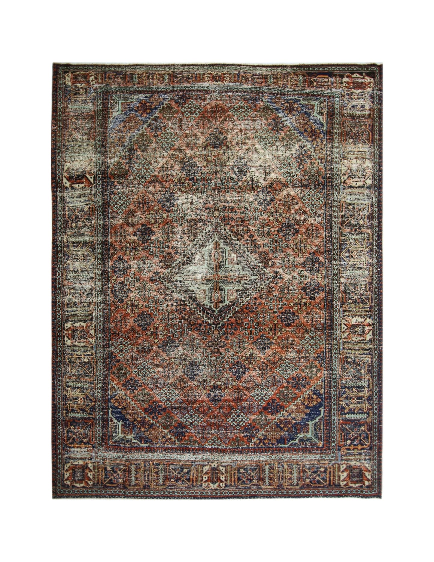 Handmade Vintage Persian Ghashghai Rug | 318 x 219 cm | 10'5" x 7'2" - Najaf Rugs & Textile