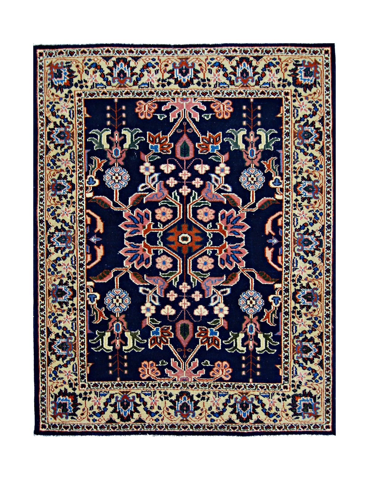Handmade Vintage Persian Rug | 108 x 83 cm | 3'6" x 2'9" - Najaf Rugs & Textile