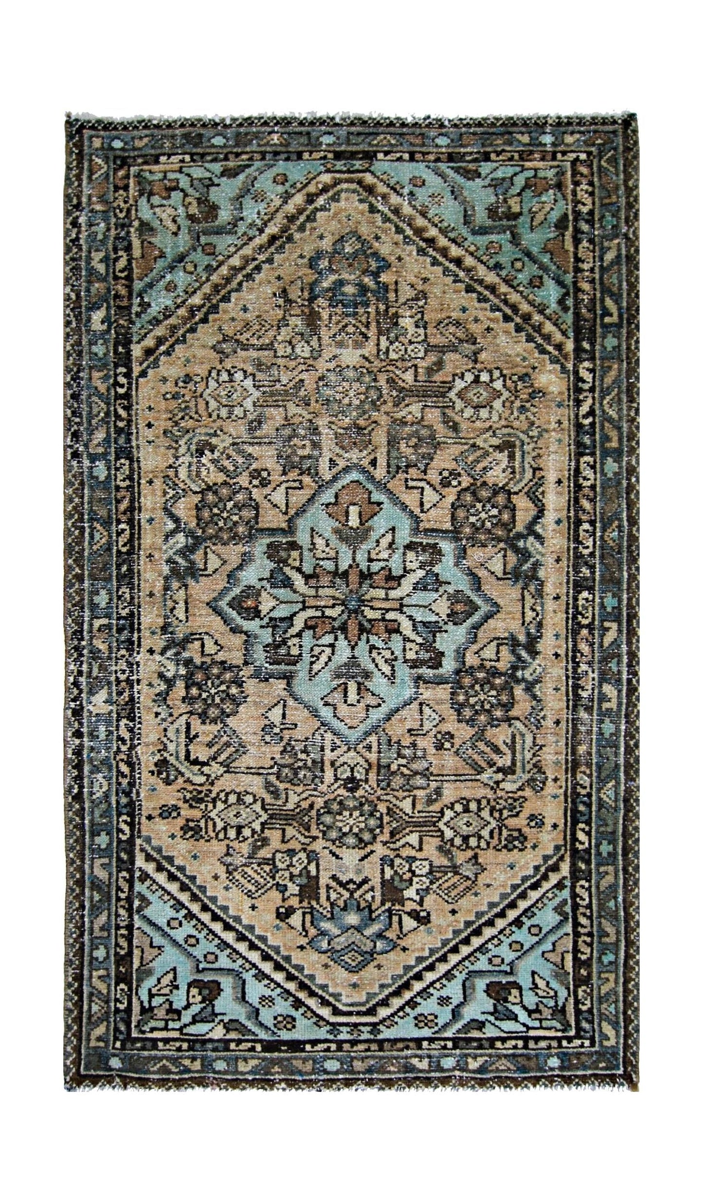 Handmade Vintage Persian Rug | 120 x 71 cm | 3'11" x 2'4" - Najaf Rugs & Textile
