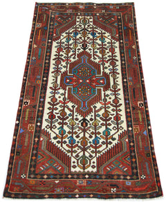 Handmade Vintage Persian Rug | 120 x 76 cm | 3'11" x 2'6" - Najaf Rugs & Textile