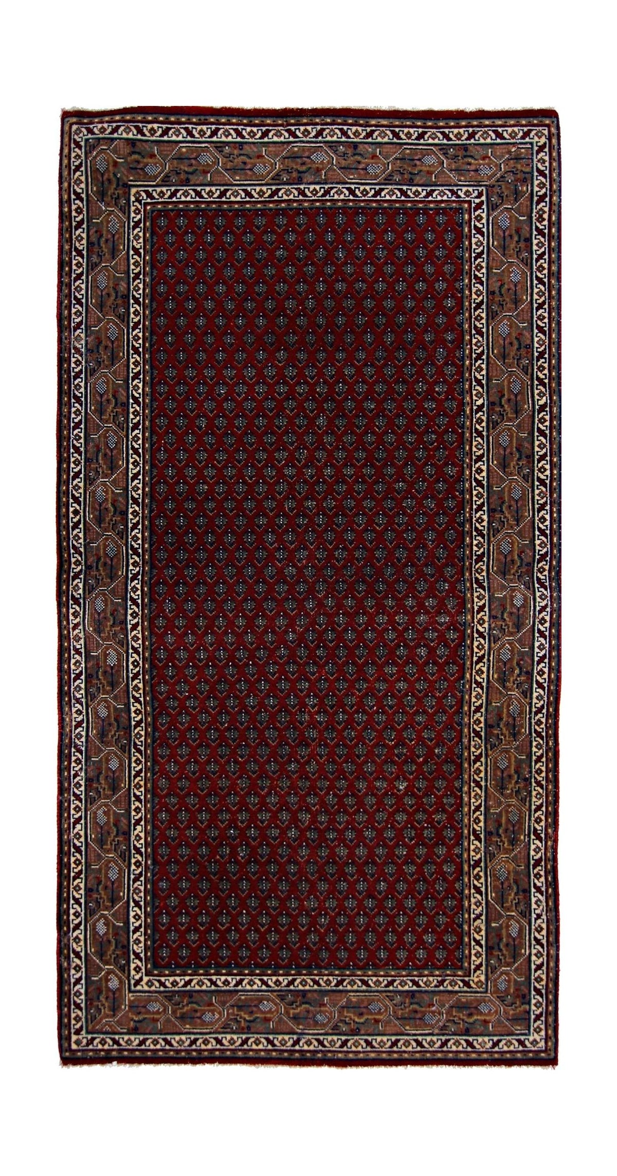 Handmade Vintage Persian Rug | 139 x 74 cm | 4'7" x 2'4" - Najaf Rugs & Textile