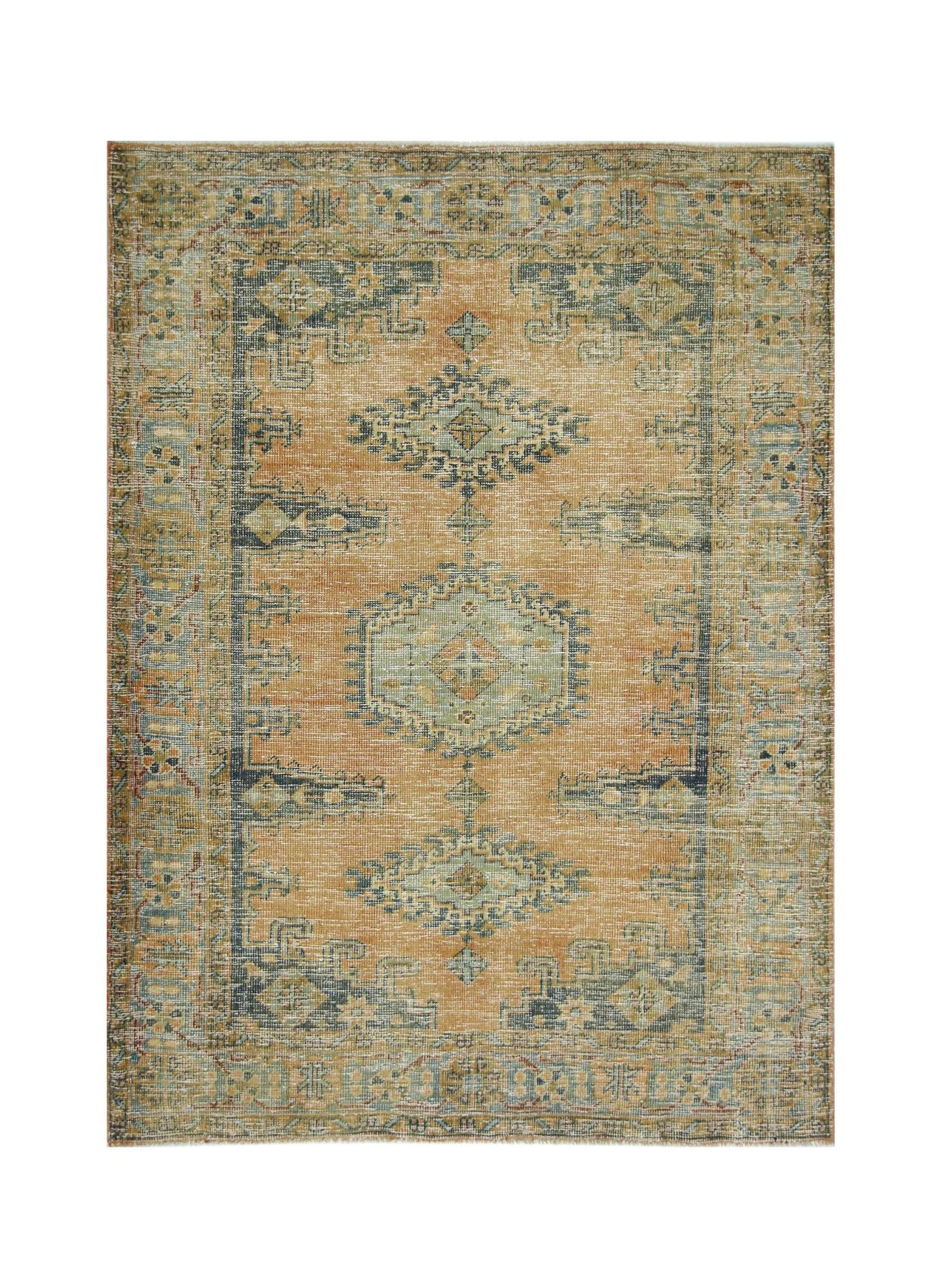 Handmade Vintage Persian Rug | 146 x 106 cm | 4'10" x 3'6" - Najaf Rugs & Textile