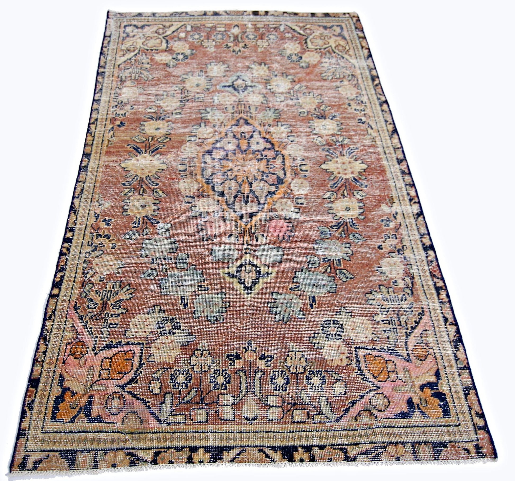 Handmade Vintage Persian Rug | 175 x 108 cm | 5'9" x 3'7" - Najaf Rugs & Textile