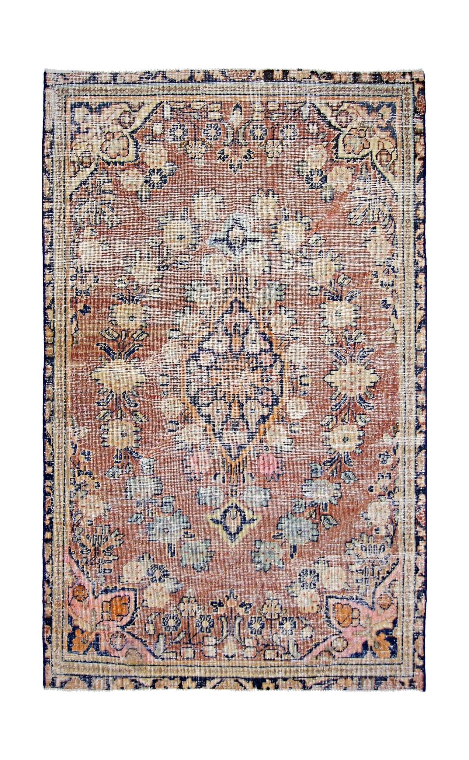 Handmade Vintage Persian Rug | 175 x 108 cm | 5'9" x 3'7" - Najaf Rugs & Textile