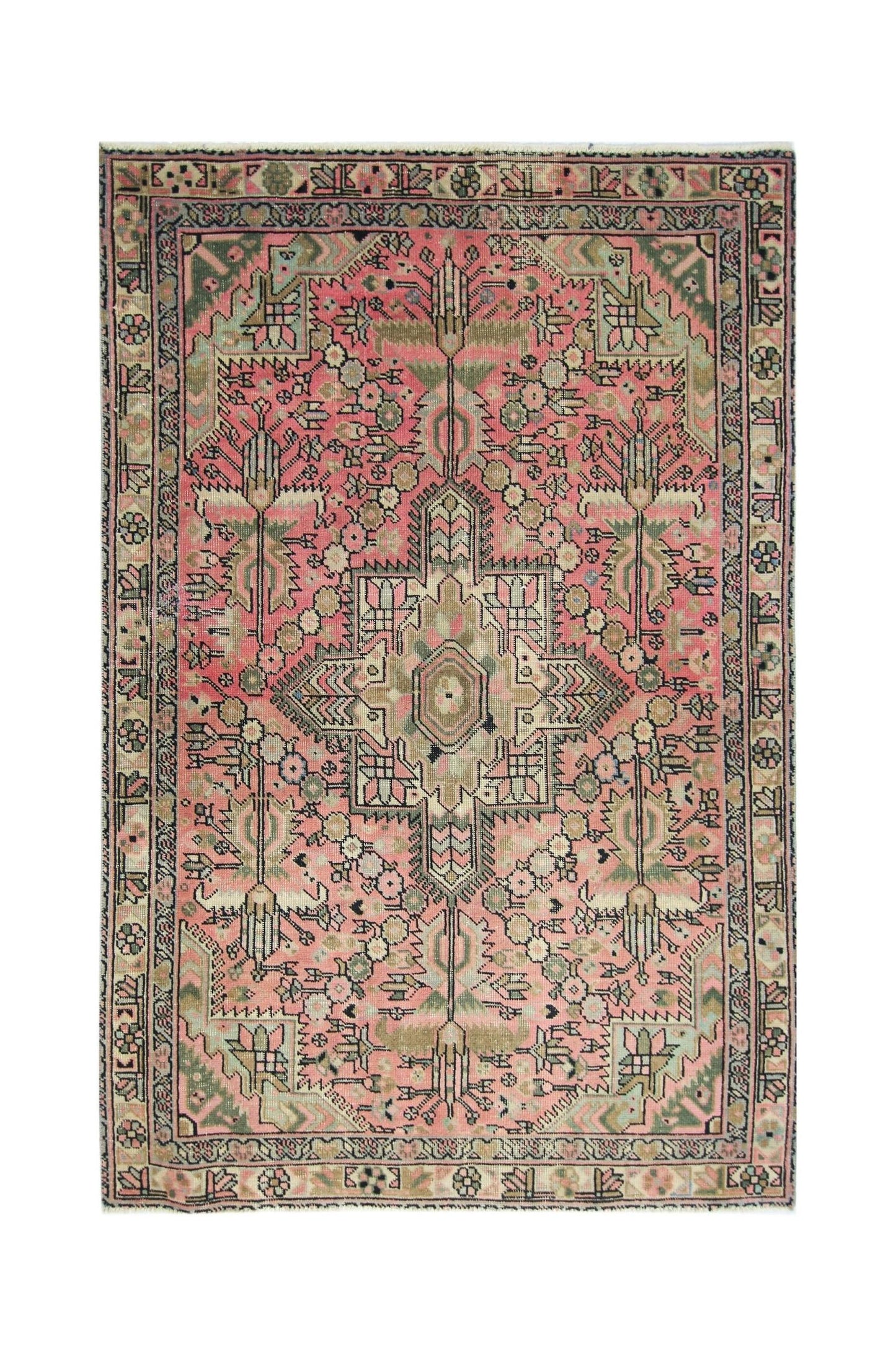 Handmade Vintage Persian Rug | 180 x 118 cm | 5'11" x 3'10" - Najaf Rugs & Textile